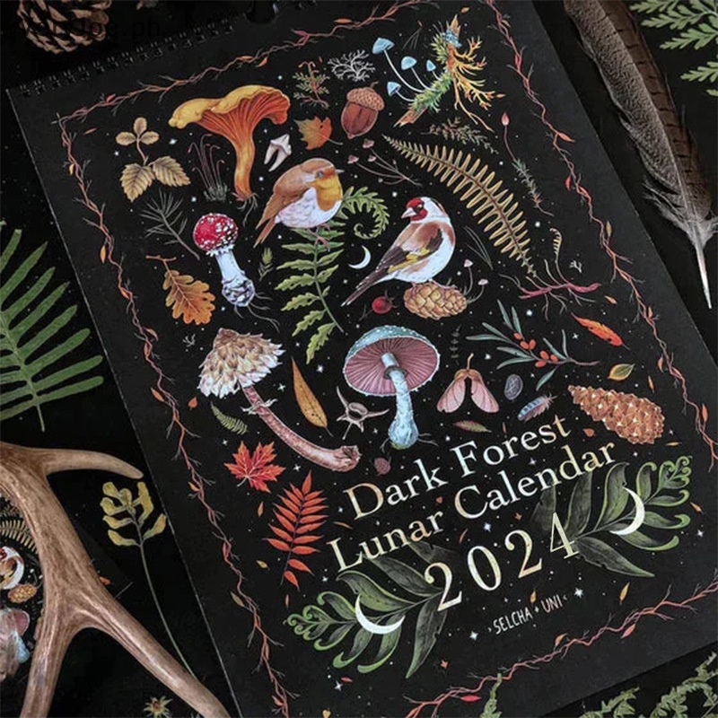 [VeryJoe] 2024 Dark Forest Calendar Creative Illustrated Wall Lunar