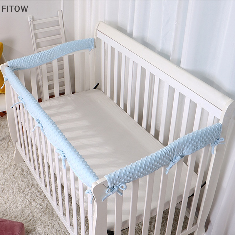 FITOW Baby Bed Bumper Strip 3pcs Breathable Baby Crib Bed Guardrails