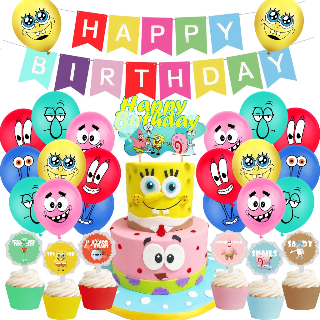 Spongebob Squarepants Banner Birthday Party Supplies Decorations