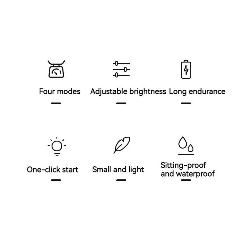 BLACKDOG STARFIRE Black Mini LED Lamp Outdoor Camping USB Charging ...