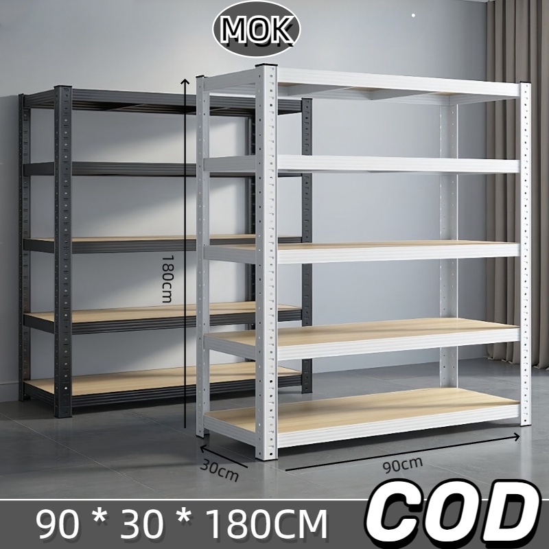 MOK 180*30*90CM Steel Shelving Unit Warehouse Rack Can Weigh 500 Kg ...