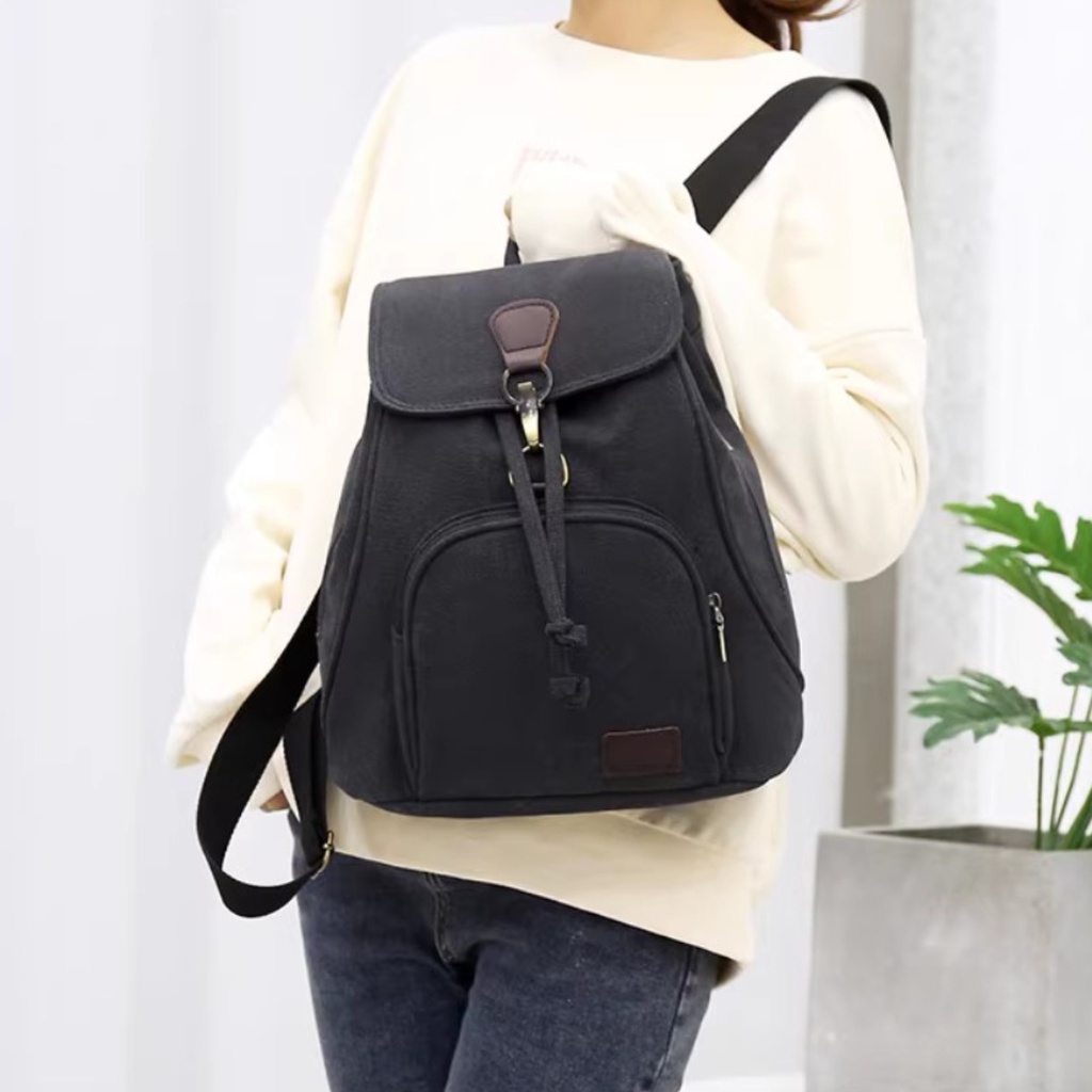 YoYo 2812 Women Canvas Backpack Female Vintage Pure Cotton Travel Bag