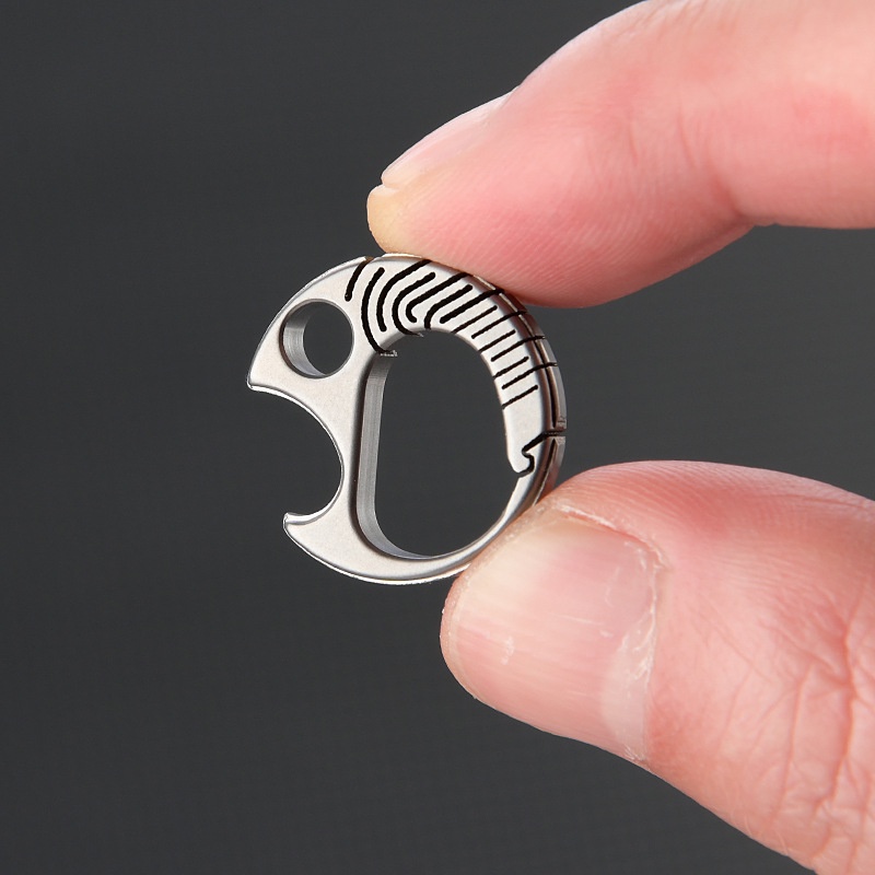 CNEDC Titanium Alloy Mini Keychain Goldfish Buckle Bottle Opener ...