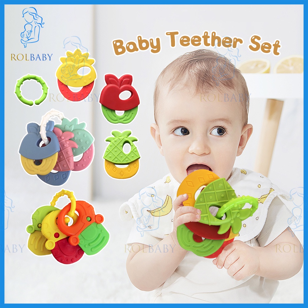 Rolbaby Teether For Baby Set Prevent Finger Sucking Gloves Teether For ...