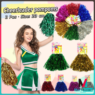 Clearance Sale! 2 Pack Cheerleader Pom Poms Sports Dance Cheer Plastic Pom  Poms Cheerleading Cheering Colorfast metallic Cheerleader Pom Poms for  Aerobics Balls Sports Competition 