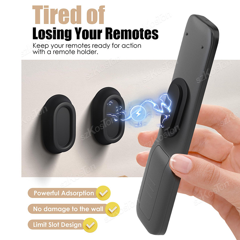 Magnetic Remote Control Holder Wall Mount Hole Free Self-Adhesive Wall ...