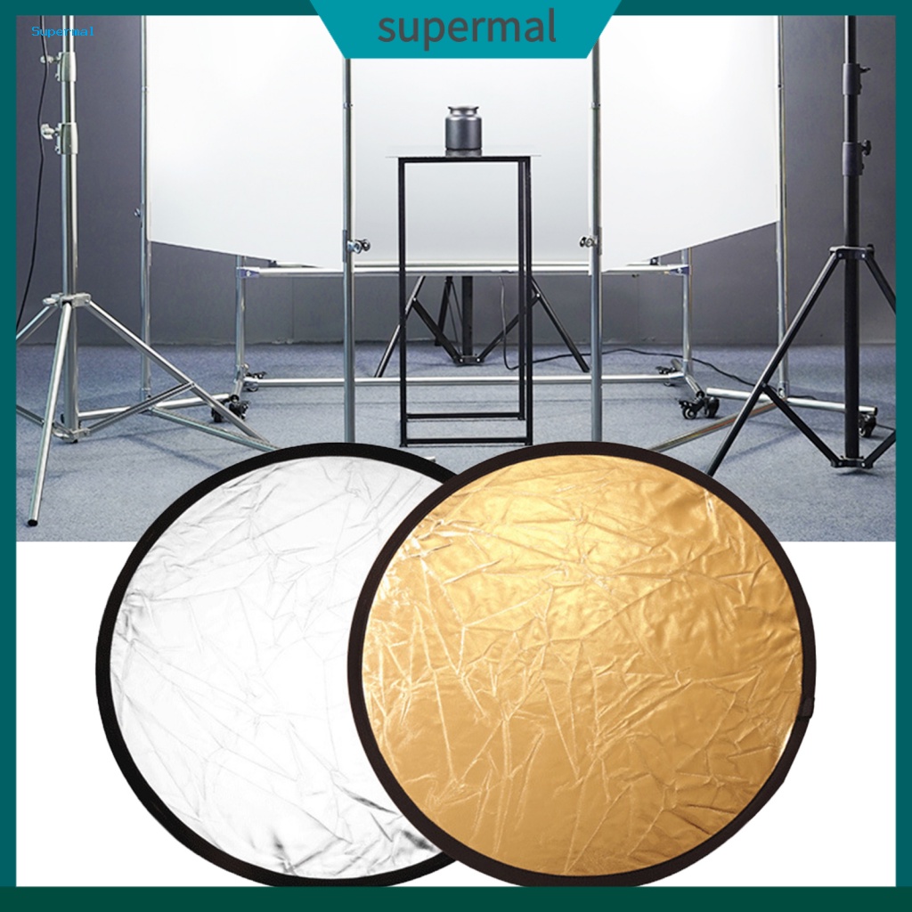 [COD] Reflective Board 2in1 Collapsible Round 60cm Photography Reflector Light Diffuser for