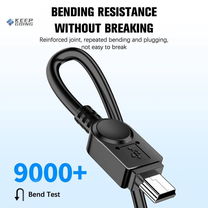 Keep Going＞ 1Pcs Mini USB Cable Mini USB To USB Fast Data Charger Cable