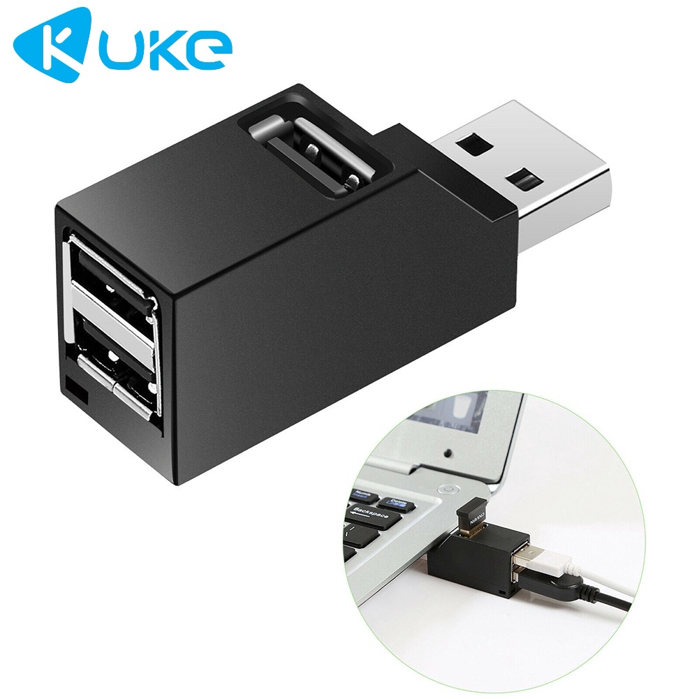KUKE Hub Splitter 3 Port USB 2.0 High Speed untuk PC / Laptop | Shopee ...
