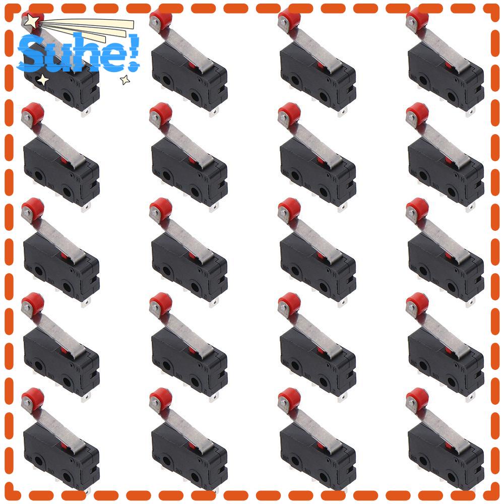 HI-SUHE 20pcs Micro Limit Switch, KW12-3 AC 250V Micro Switch, Roller ...