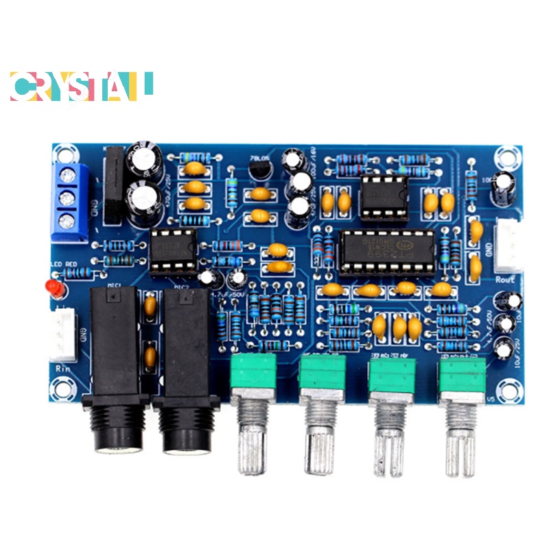 Crystal PT2399 Dual AC12V Digital Microphone Amplifier Board Karaoke