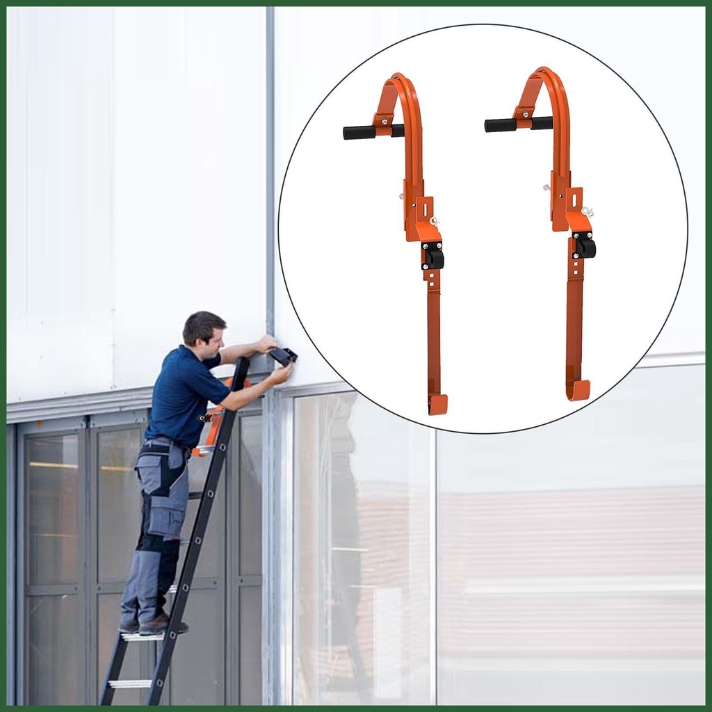 Ladder Hooks for Roof Steel Ladder Hook with Wheel Roof Extension 2 Pcs