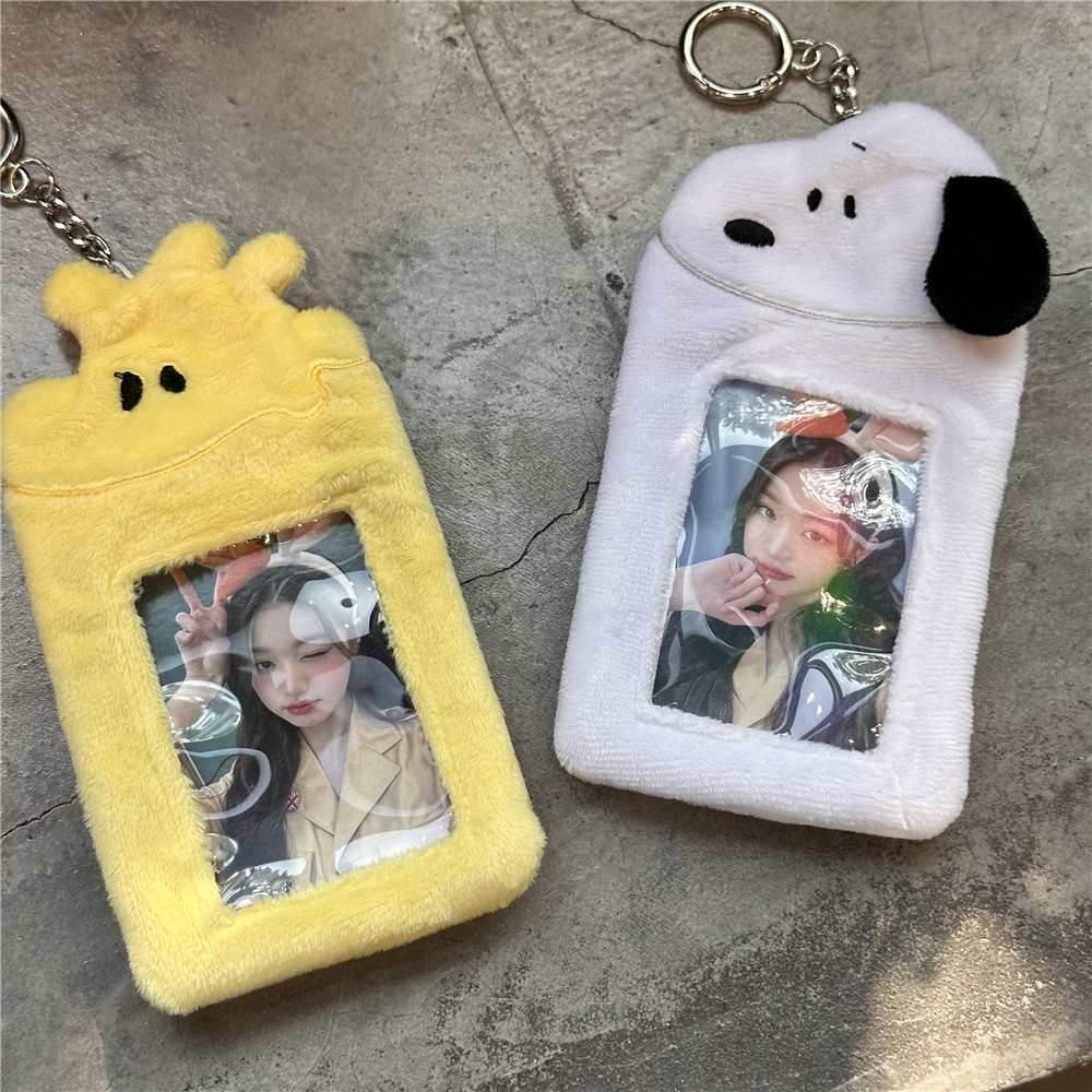 Cartoon Snoopy Plush Card Holder 3 Inch Photo Goo Card Love Bean Small ...