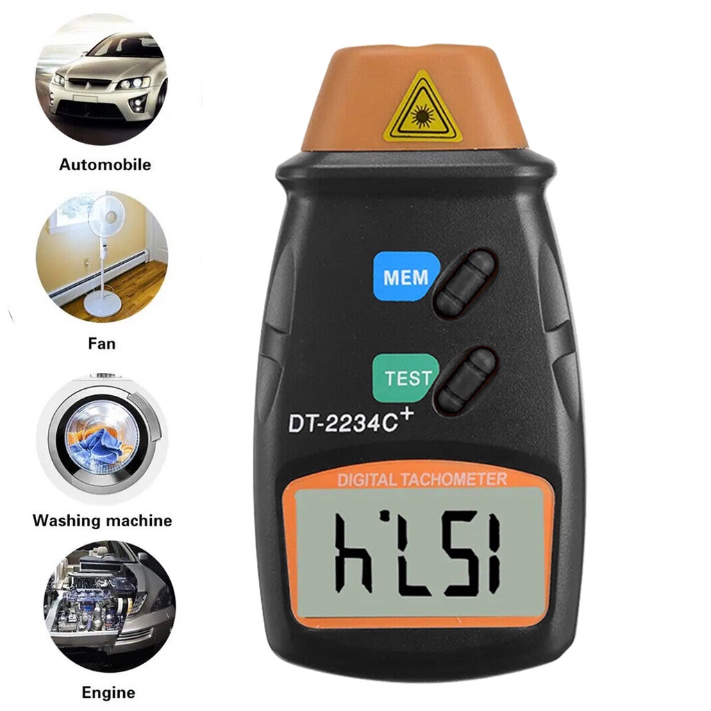 New Digital Tachometer Non Contact Laser Photo RPM Tach Meter Motor Speed Gauge Shopee Philippines