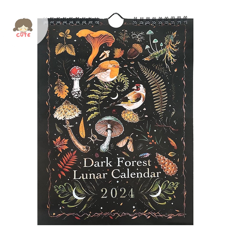 Annag 2024 Dark Forest Calendar Creative Illustrated Wall Lunar