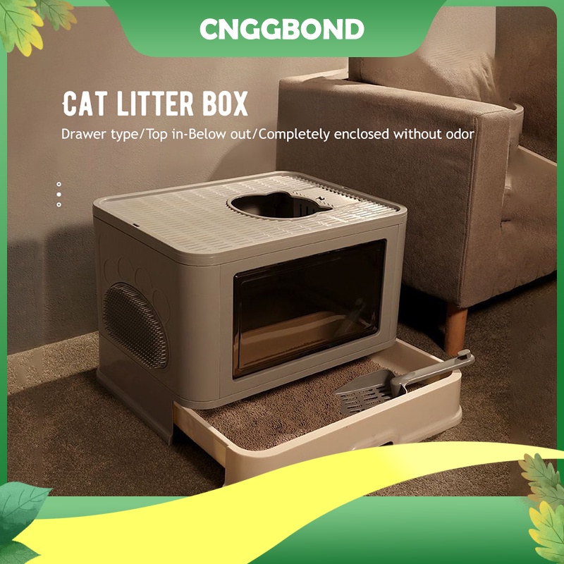 Cat Toilet Large Drawer Closed Deodorant Cat Supplies Pet Supplies Shopee Philippines