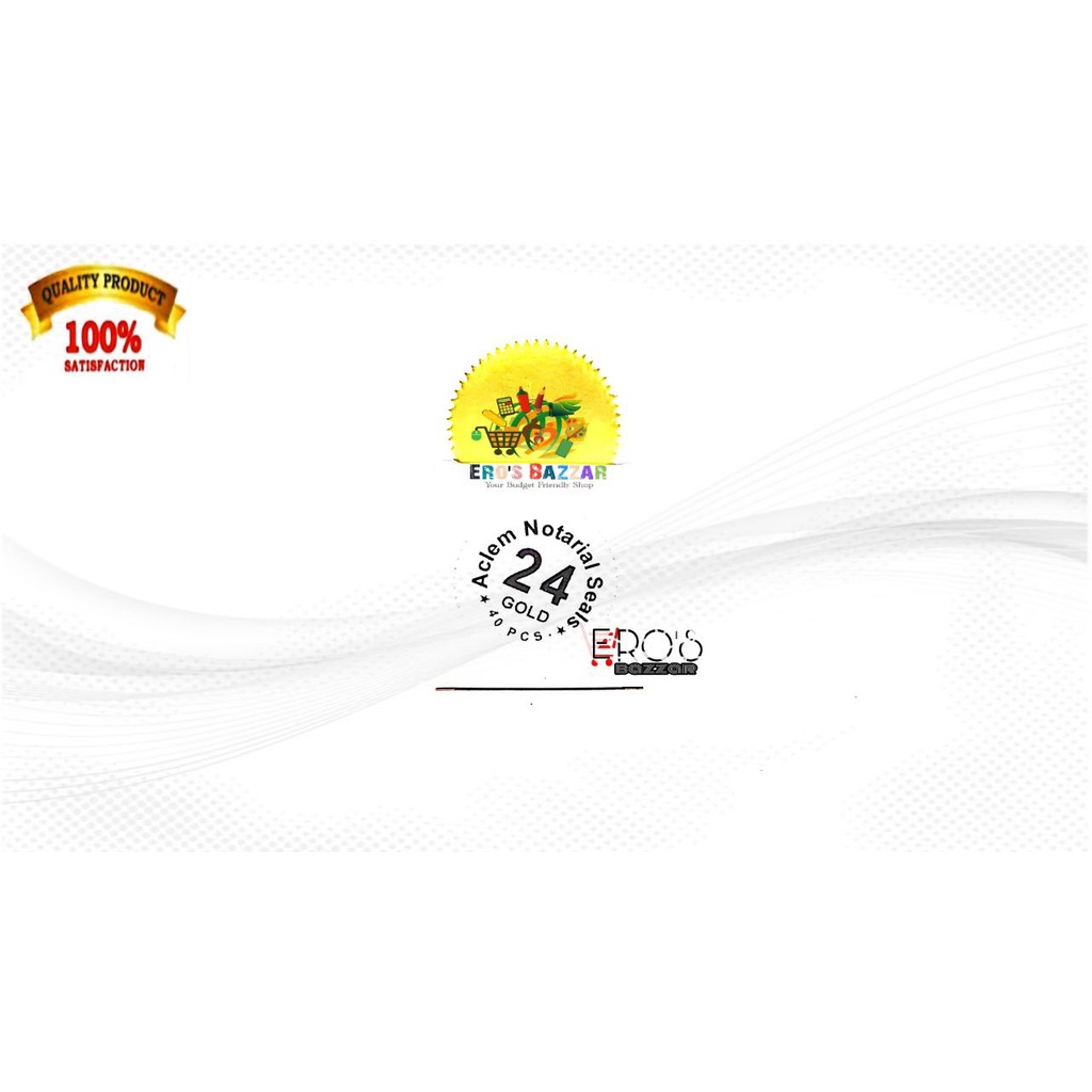 ♞Gold Notarial Seal /Certificate Foil Seal NonAdhesive (40 pcs./pack