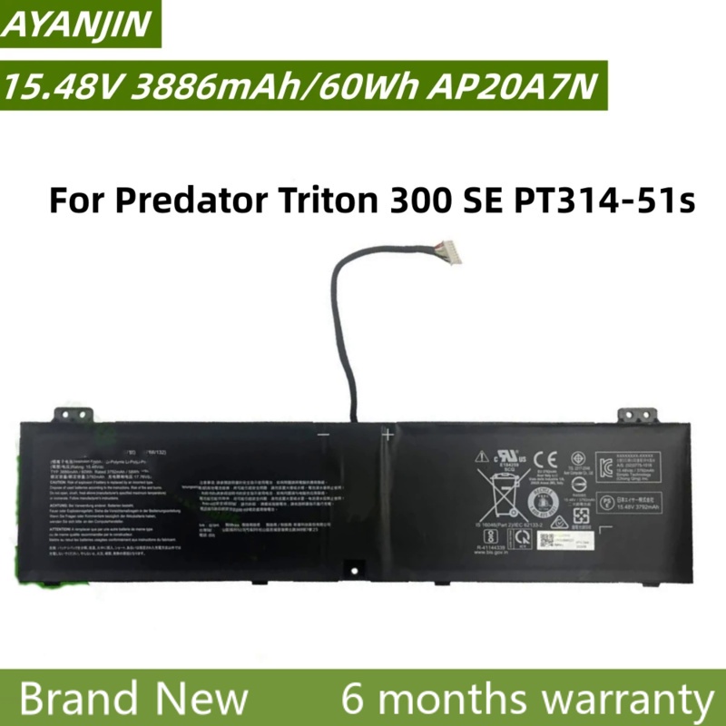 Laptop Battery AP20A7N For Predator Triton 300 SE PT314-51s Notebook ...