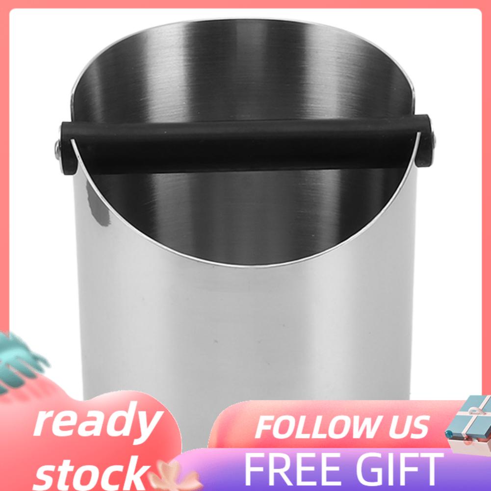 Hanhan1 Coffee Knock Box Round Stainless Steel Machine Anti Slip ...