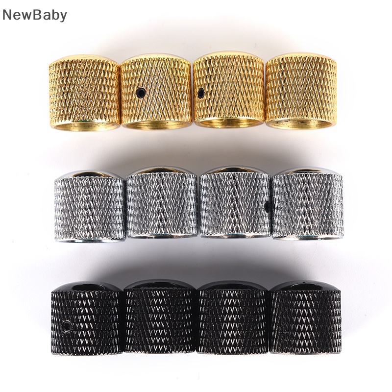 NewBaby 4pcs Metal Electric Bass Guitar Volume Tone Control Knobs Dome ...