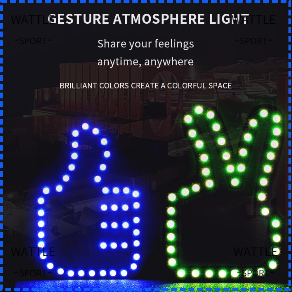 WATTLE Car Middle Finger Light, LED Decorative Lights Gesture Light