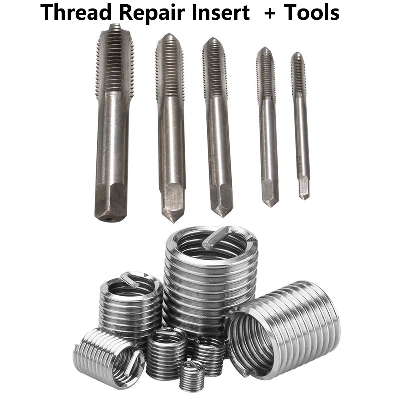 60PCS Thread Repair Insert AND Hand Tap M3 M4 M5 M6 M8 Tap & Die ...