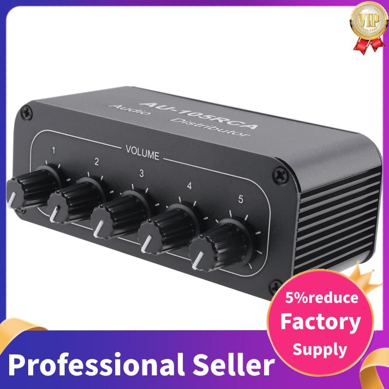 Stereo Audio Mixer 1 Input 5 Output Multi-Channel Audio Source ...
