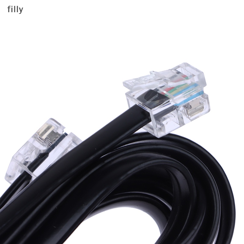 filly RJ12 6P6C 1/2/3/5m Data Cable, Male To Male Modular Data Cord