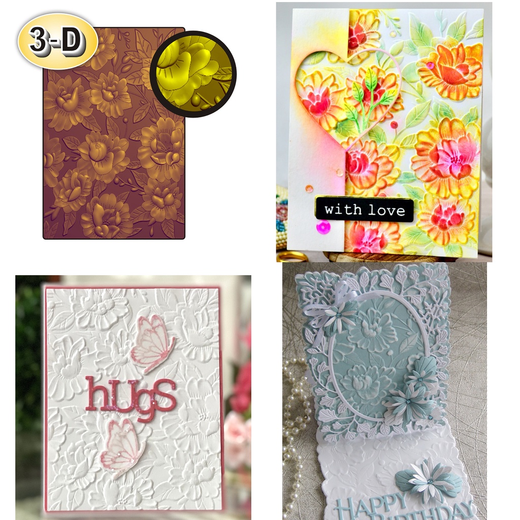 3D Embossing Folder Flower Pattern Scrapbooking Supplies Craft ...