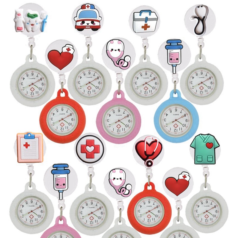 Cartoon Retractable Pocket Watch, Hospital Medical Icon, Love ...
