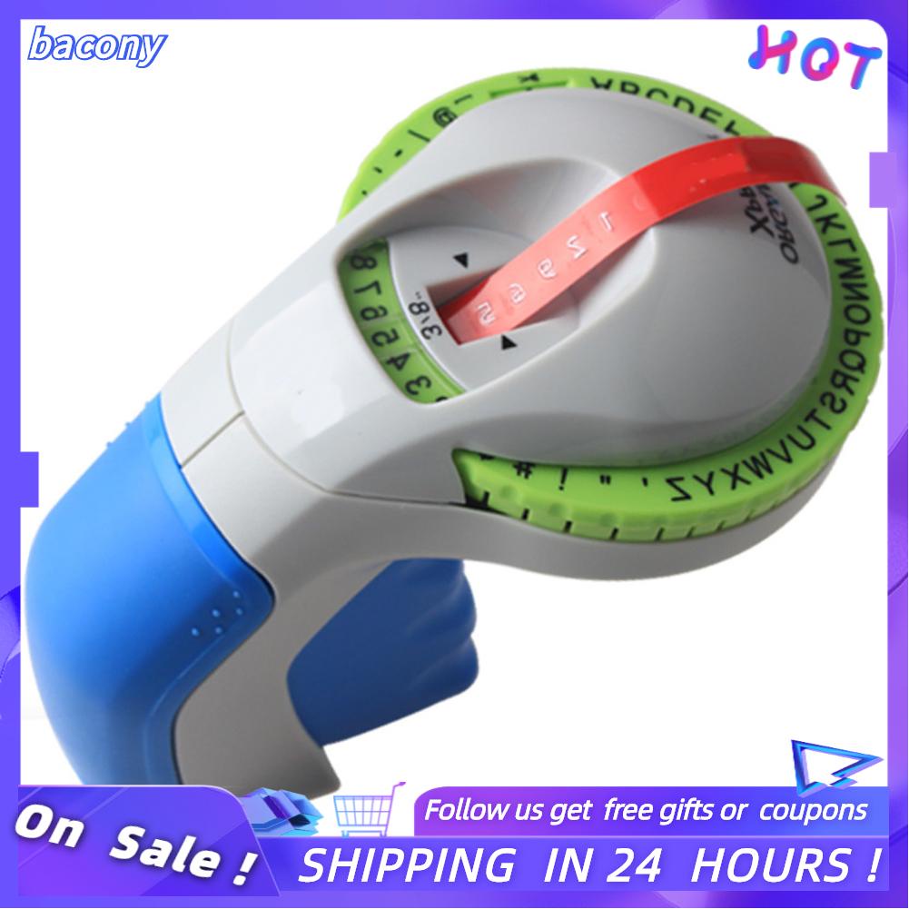 Bacony Manual Label Embosser Three Dimensional Texture Self Cutting