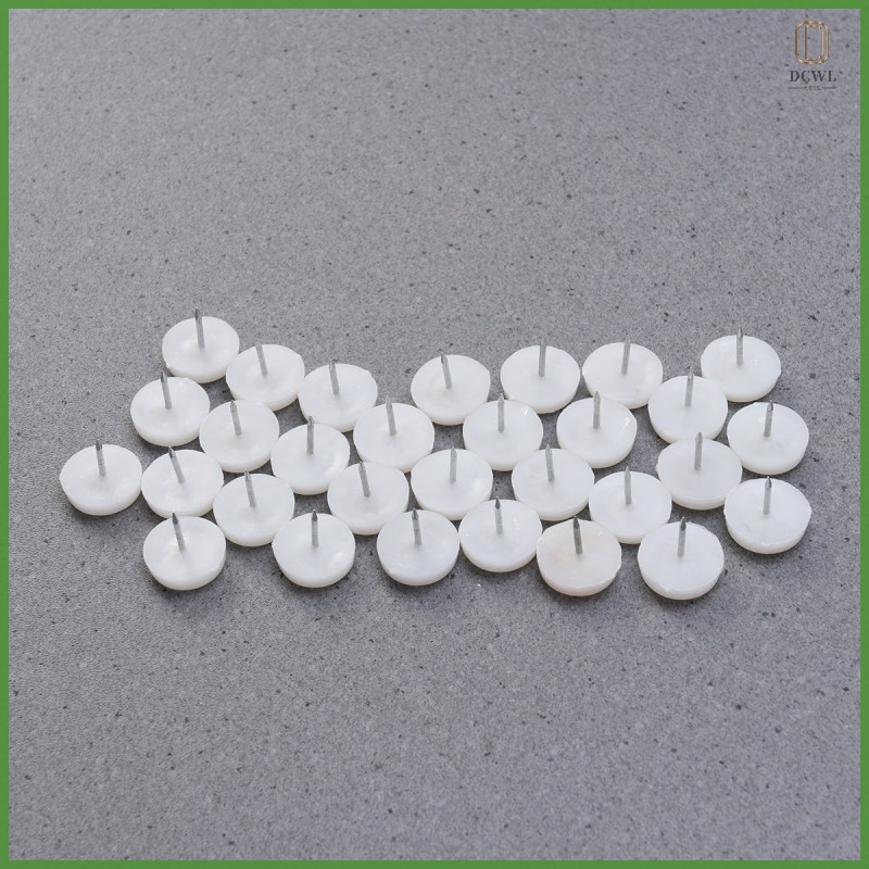 30 PCS Furniture Feet Pads Tacks Leg Nylon Sofa Nails Slider Glides