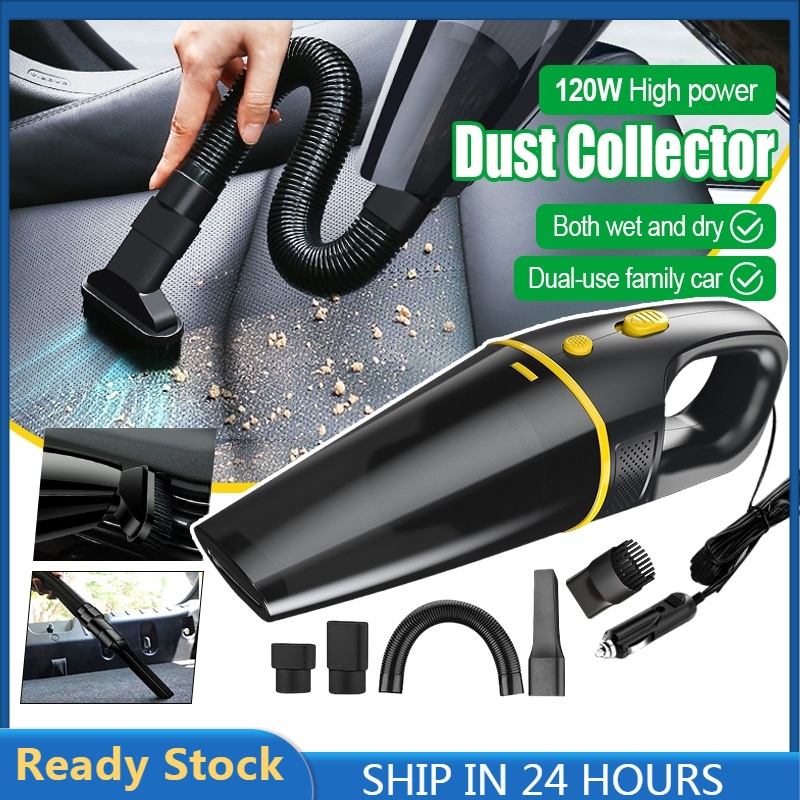 120W 5M Wired Car Vacuum Cleaner Strong Suction Portable Handheld ...