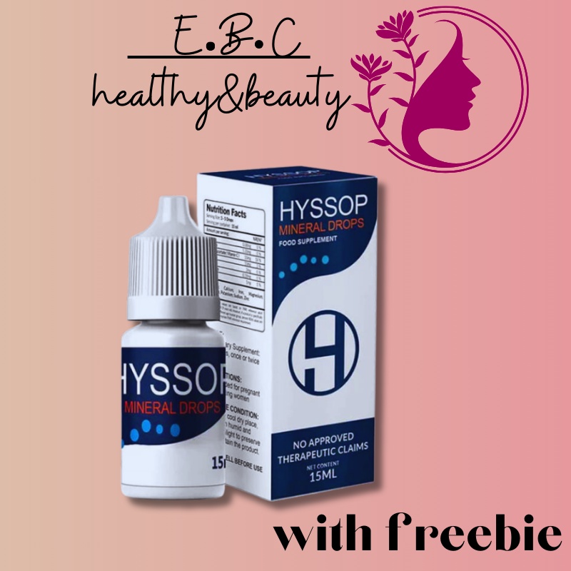BOTTLE HYSSOP MINERAL EYE DROPS 15ml each dropper For Clear Vision Eye