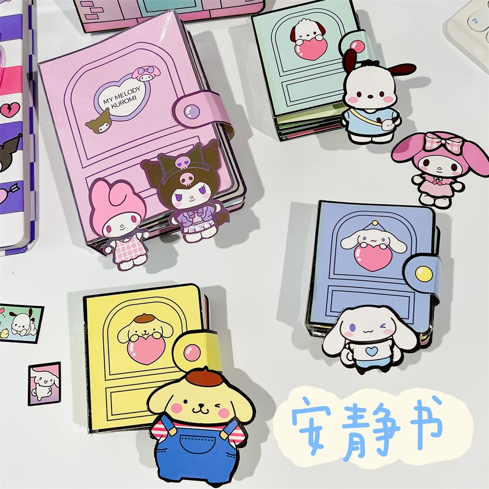 New Sanrio Kid Quiet Book Kulomi Melody No Shearing Required Diy Girls ...