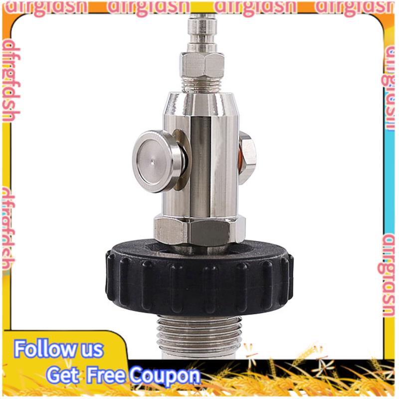 【D&F】PCP Stainless 300Bar Din Valve Scuba Tank Fill Station with Quick