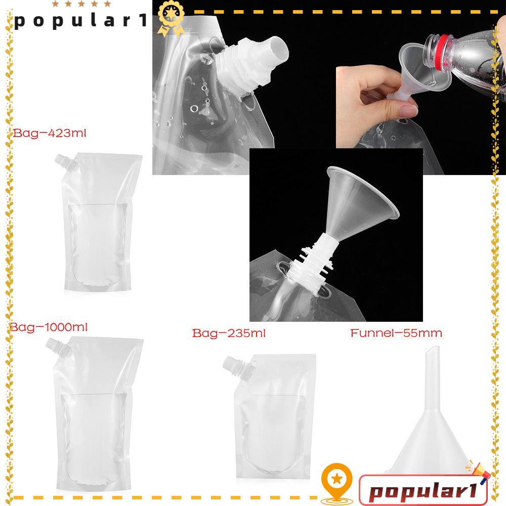POPULAR Spout Pouch Liquid Plastic Container Transparent Funnel Juice ...