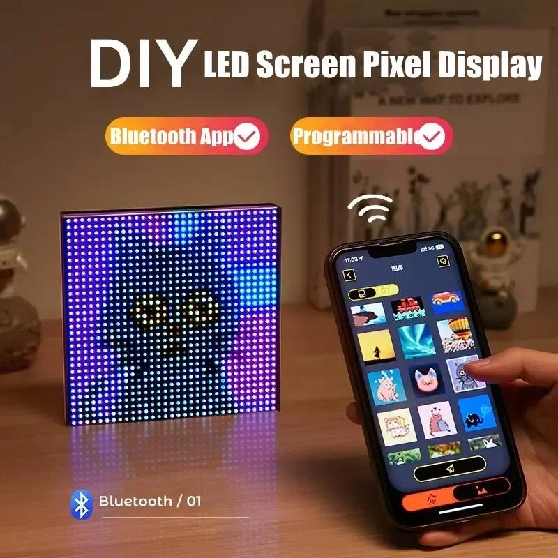 Smart LED Pixel Display Nightlight Bluetooth APP Control Programmable ...