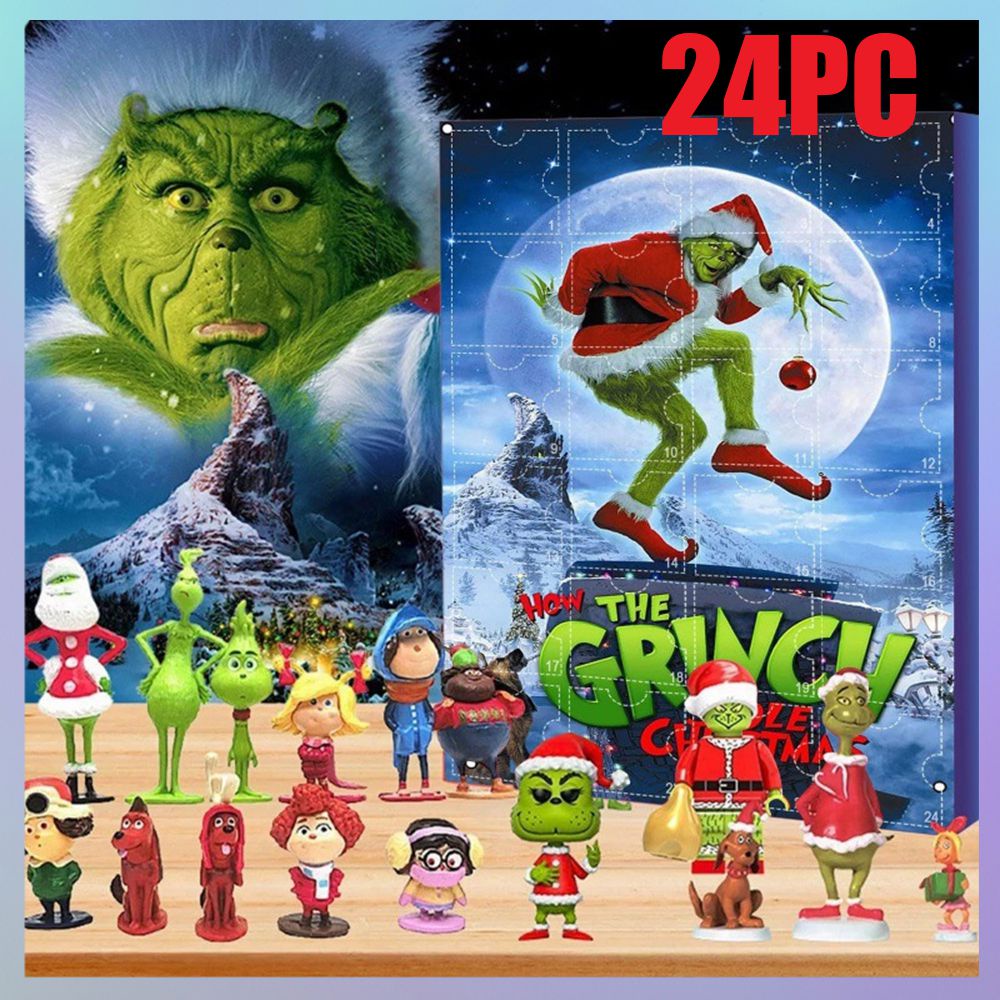 Christmas 24pcs Set Grinch Blind Box Christmas Grinch Blind Box