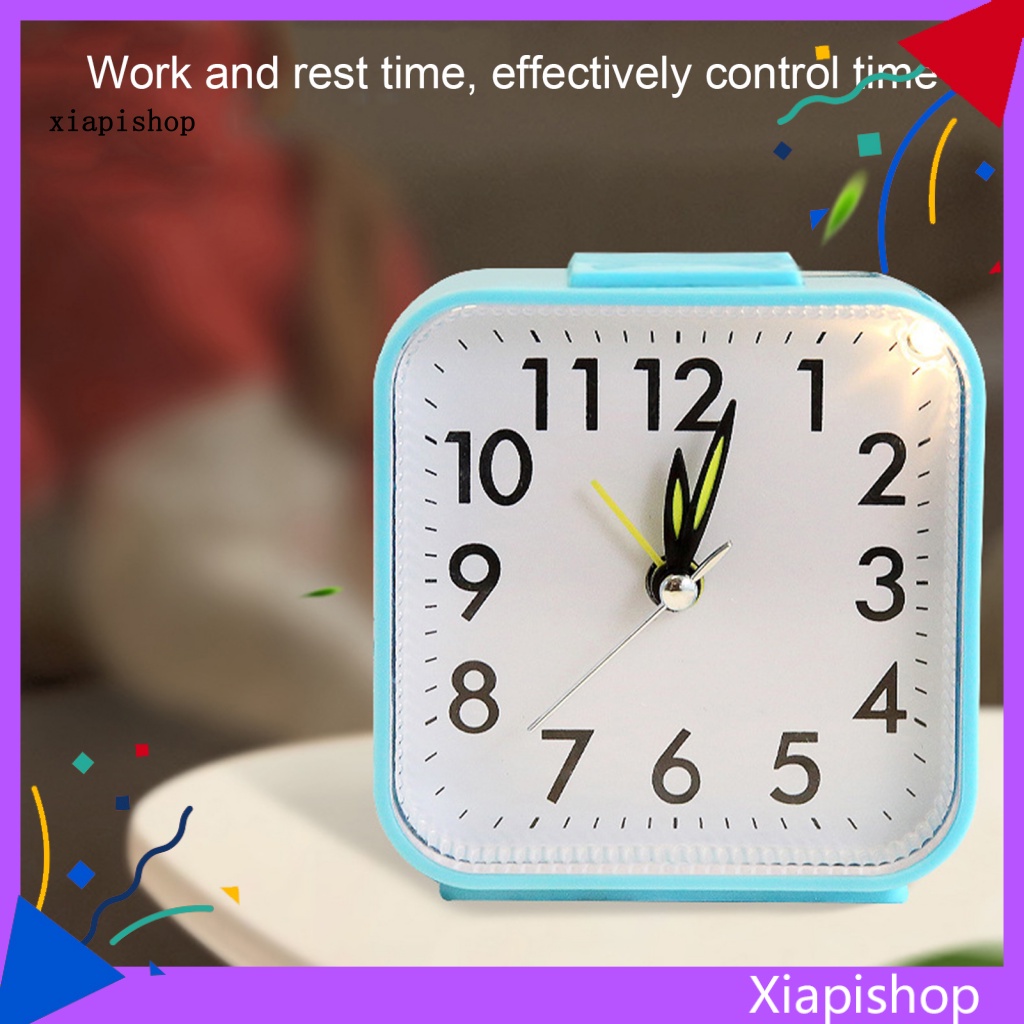 XPS Lightweight Travel Clock Silent Analog Alarm Clock Silent Battery