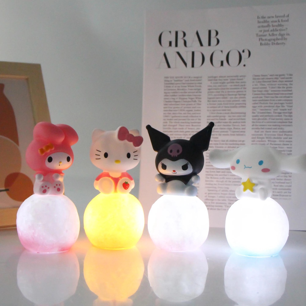 Sanrio Hello Kitty Kuromi Cinnamoroll Night Light Glowing Children Toy ...