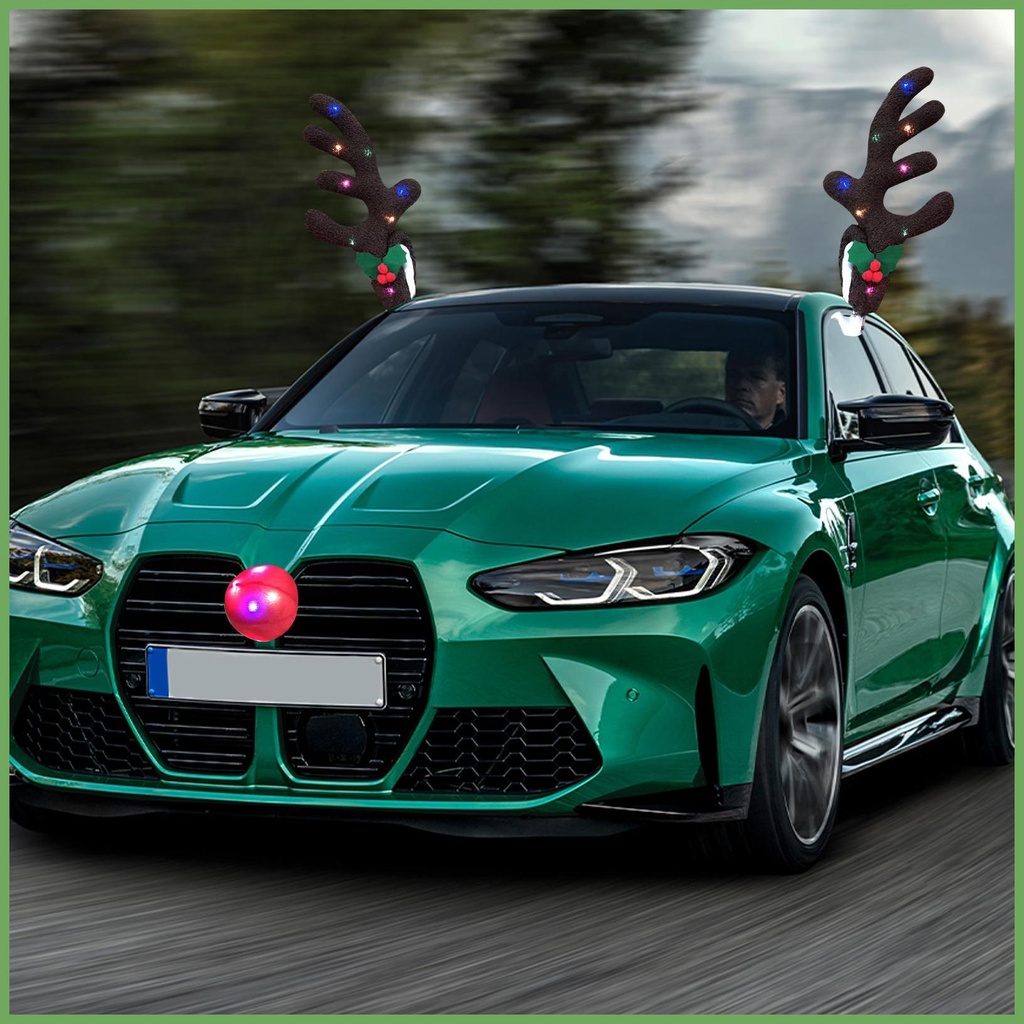 thumbnail image 2 of Aazon.co: Reindeer Antlers For Cars - Car Reindeer Antlers & Nose 2 of 12