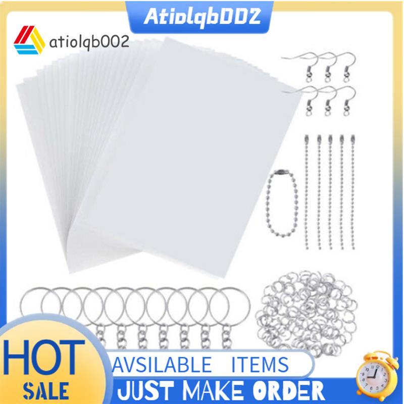 Shrinky Art Paper Heat Shrink Sheet Plastic Kit Hole Punch