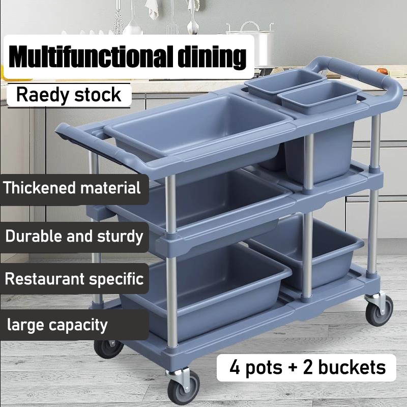 Kitchen trolley organizer 3-Tier Nordic Rectangle Utility Cart Storage ...