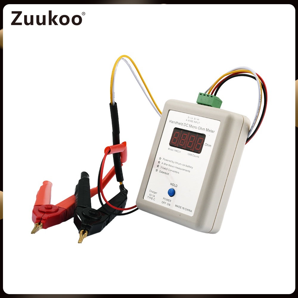 Handheld High Precision Milliohm Meter 4Wires OhmMeter Wireline