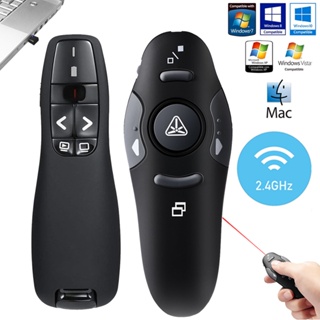 Rechargeable Finger Ring Wireless Presenter Clicker for PowerPoint,  Keynote, Mac, Laptop - USB Presentation Remote with 2.4GHz RF