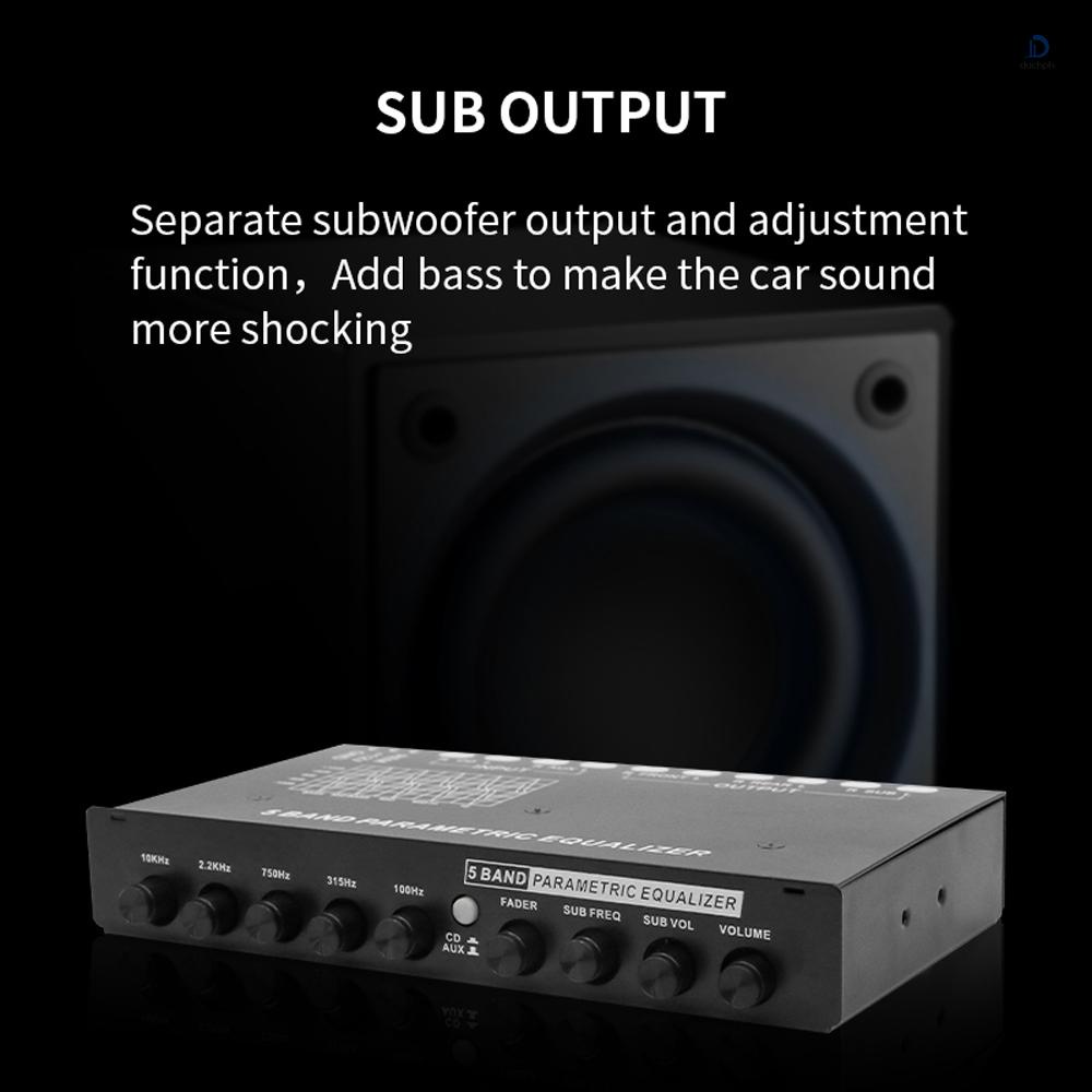 Line Output Converter Qudai 7 Band Car Equalizer - Professional Audio ...