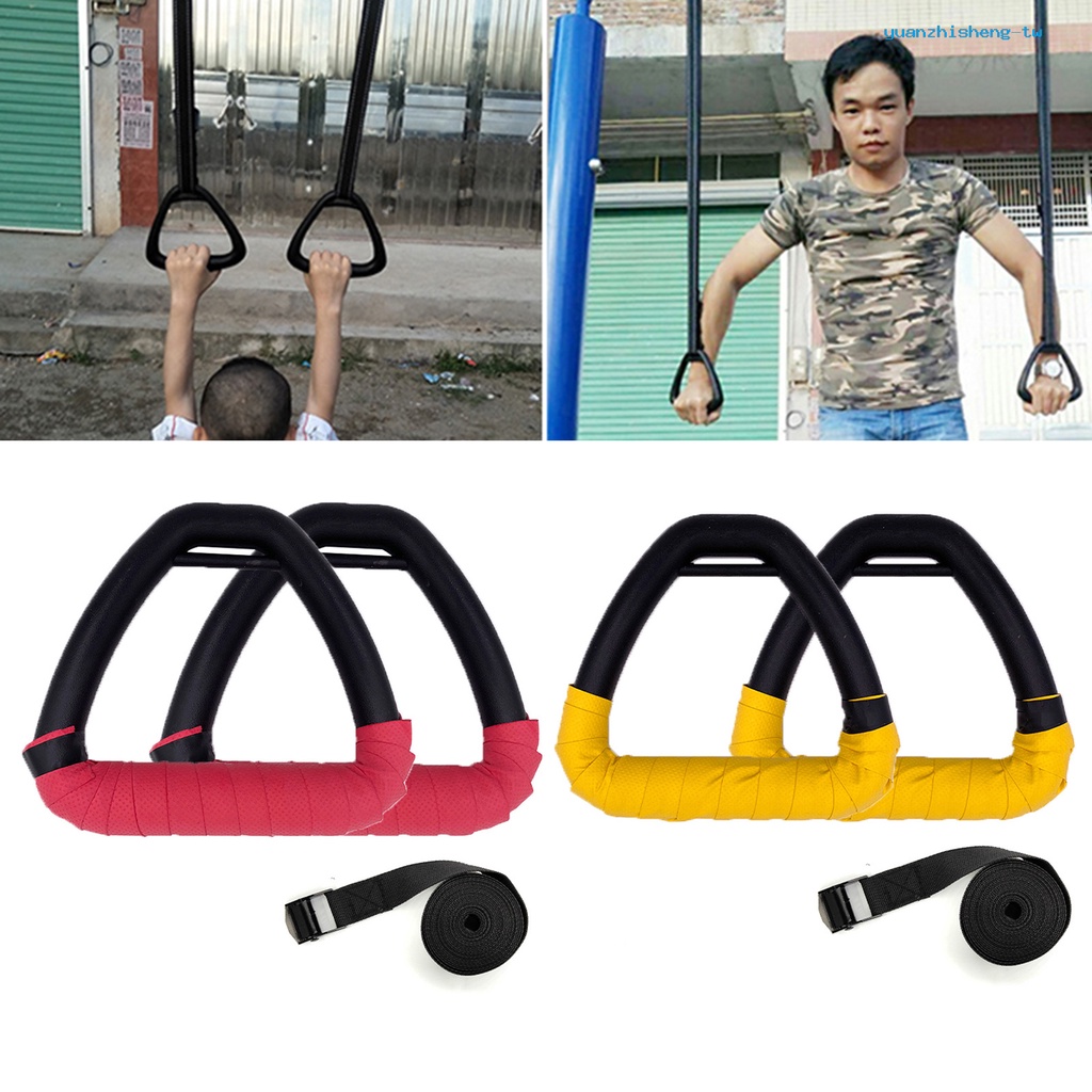 【YS】1 Set Gym Rings Ergonomics Sweat-Absorbed Strong Load-bearing ...