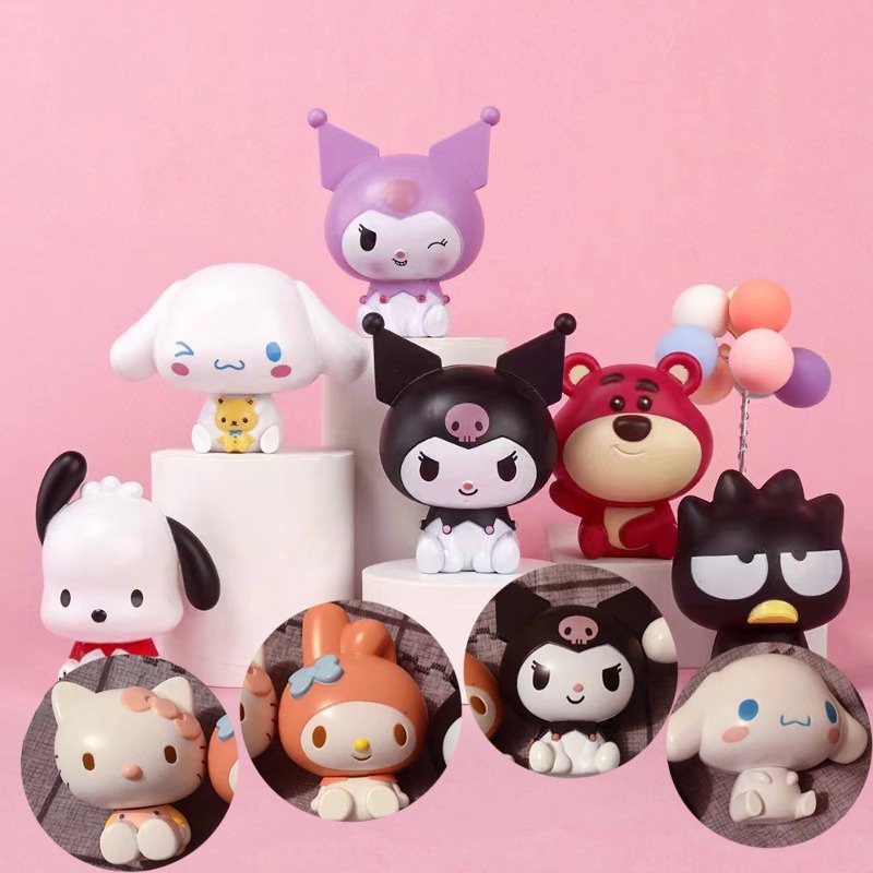 HelloKitty Anime Figure Toys My Melody Kuromi Cinnamoroll Kawaii Sanrio ...