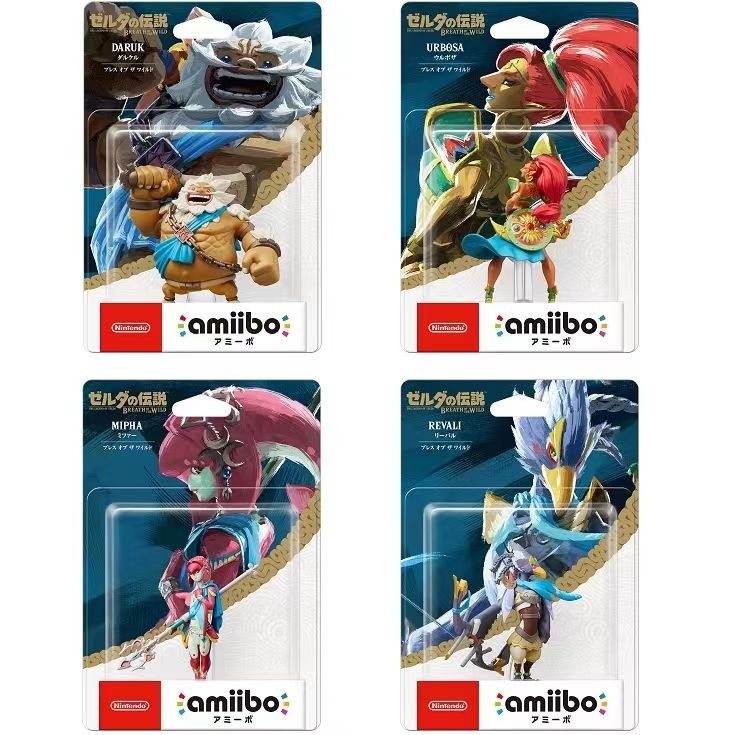 ♞Genuine Amiibo Nintendo Legend Of Zelda Four Heroes Mifa Ribal Figure
